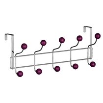 4smile Set of 5 no-Drill Towel Holder – Stainless Steel Adhesive Wall Hooks,  Modern Adhesive Towel Hooks, Bathroom Hooks as Stylish Towel Hanger 