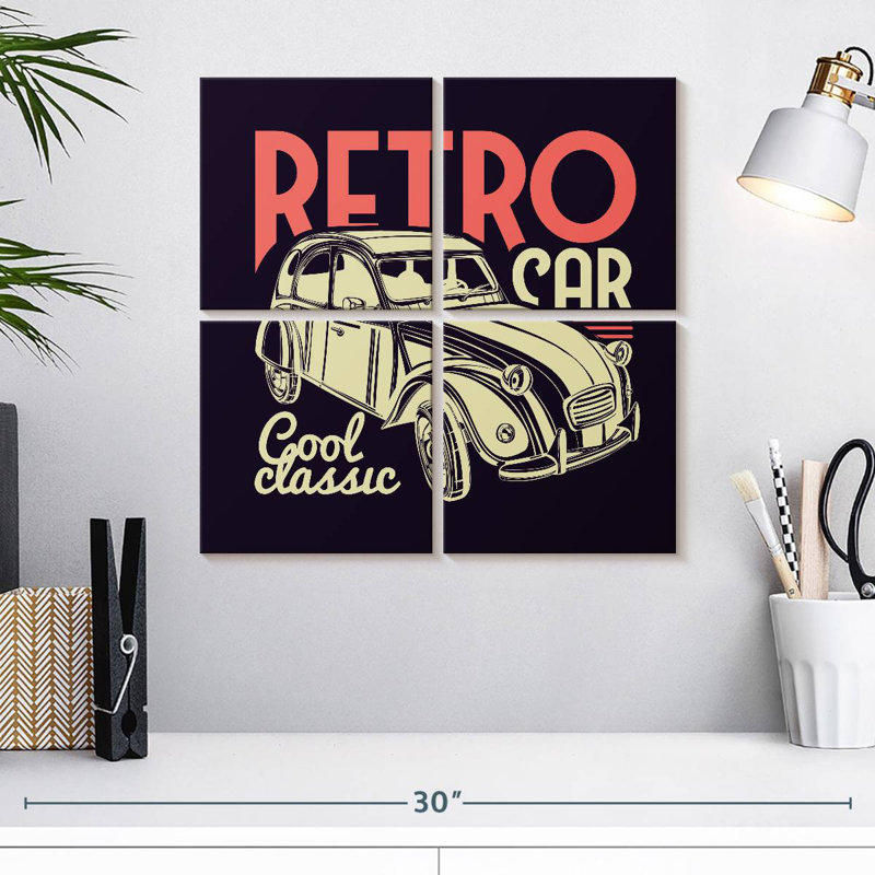 Voiture rétro classique Mehar Cool, H 18 po x l 18 po