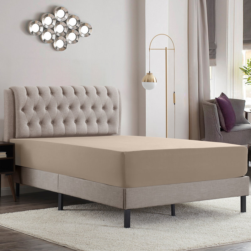 Luxury Double Brushed Microfiber Deep Pocket Fitted Sheet – 16” Mattress Fit, Wrinkle-Free, Fade Resistant & Breathable
