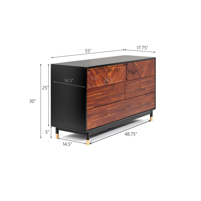 Commode 6 tiroirs Tigner