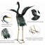 Sculpture statue de jardin Crane, décoration extérieure en métal Heron ...