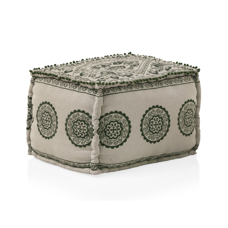 Cashten 45cm Wide Rectangle Geometric Pouffe Ottoman