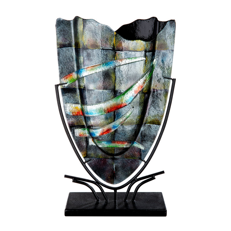 Schoeneck Handmade Glass Floor Vase, 58cm H x 35cm W x 12cm D