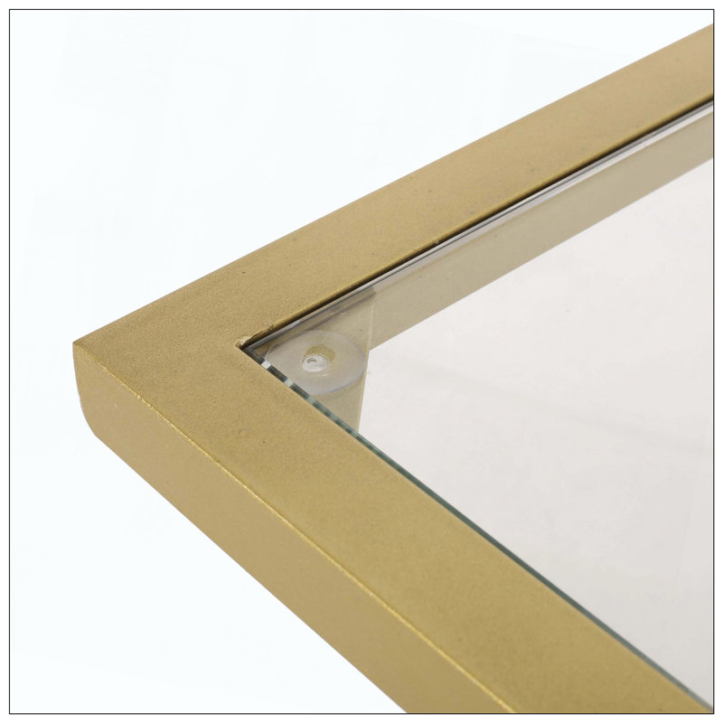 End Tables, Elevates Interior Decor Atmosphere With Sophistication And Style, Features C-Shaped Design And Tempered Glass Tabletop With Greek Styled Elements