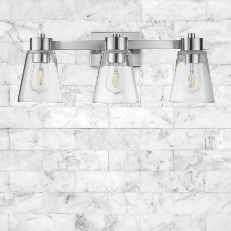 Éclairage pour meuble-lavabo Fairendale, Nickel, Clair