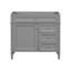 Meuble-lavabo de 36 po sans lavabo supérieur, armoire de rangement moderne avec 2 tiroirs et un tiroir basculant, structure en bois massif, sans lavabo-117001617