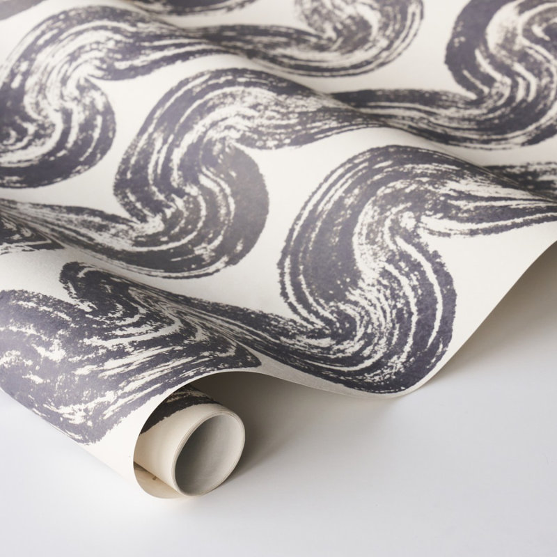 Backdrop Striped Wallpaper Roll, Graphite