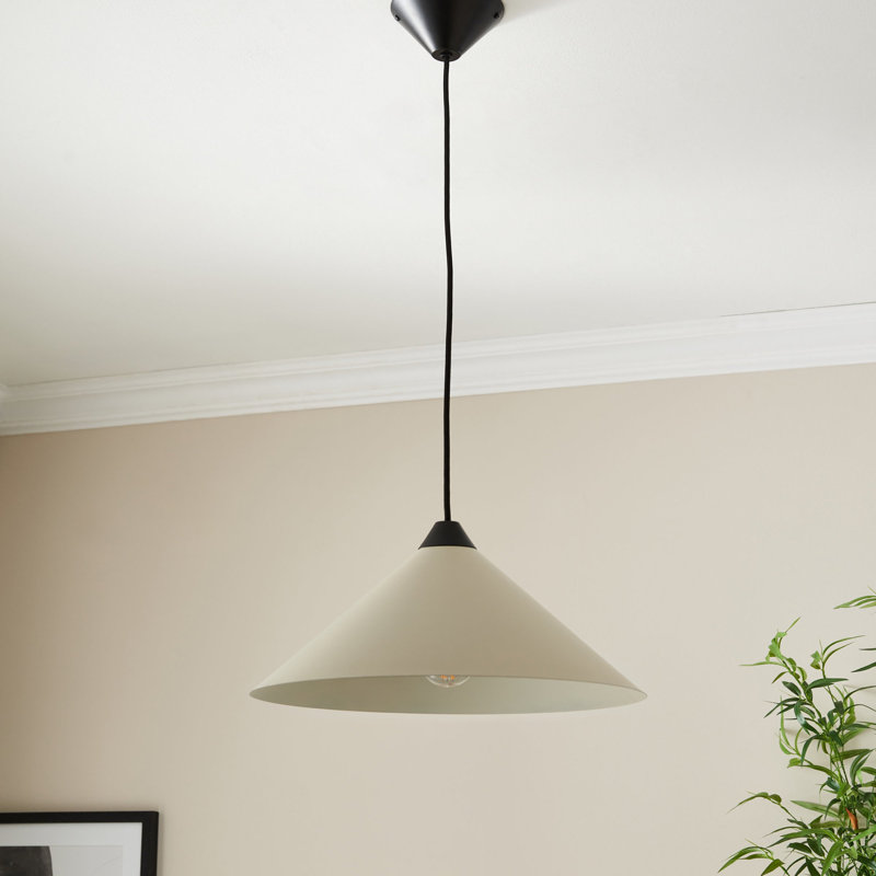 1 - Light Pendant, Cream Paint