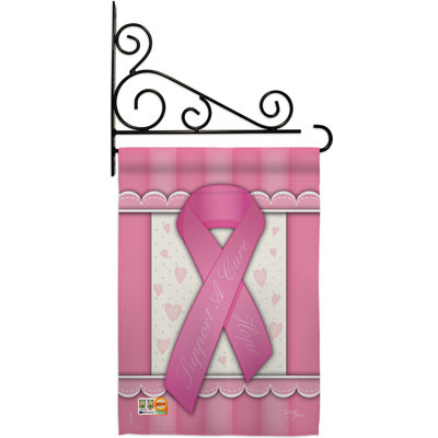 Support a Cure - Impressions Decorative 2-Sided Polyester 19 x 13 in. Flag Set