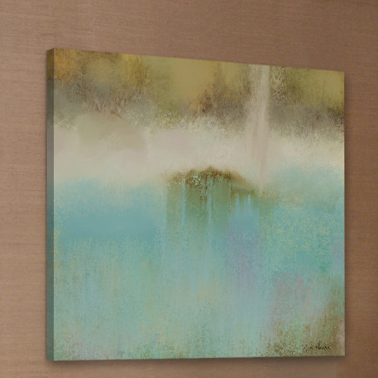 « ambiances » par rick novak, reproduction d’art sur toile tendue, H 18 po x l 18 po x P 1,5 po