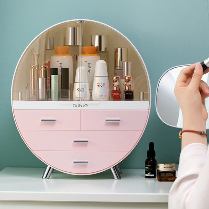 Plastic 1 Makeup Organiser, Pink