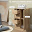 Armoire de rangement autoportante, armoire de plancher avec 4 tiroirs et porte-1432452559