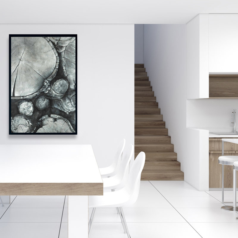 «Textured Wooden Logs» sur toile