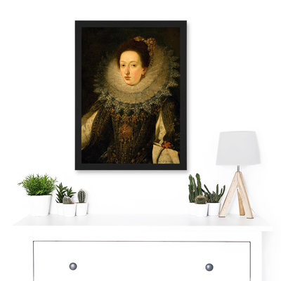 Portrait Unknown Flemish School Noble Woman - Single Picture Frame Print