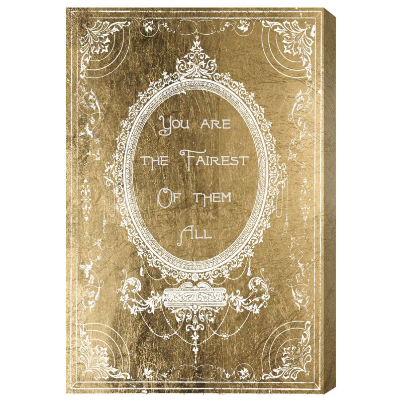 Impression sur toile typographique et citations, la plus belle, glam et toile pour chambre à coucher