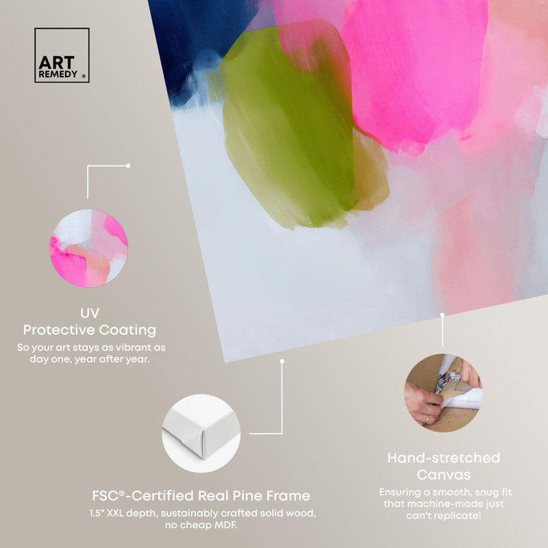Décoration murale pastel néon «Cloudscape I» par Art Remedy, Toile tendue avec châssis, H 12 po x l 12 po