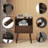 Set of 2 Fluted Nightstands with Charging Station - 16" Modern Bedside Tables with Drawer and Storage, Mid-Century Style with Curved Profile,Walnut-671813094