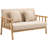 HOMCOM 48" 2-Seater Couch For Small Spaces