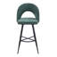 Swivel Upholstered Counter Stool with Metal Frame-1207526197
