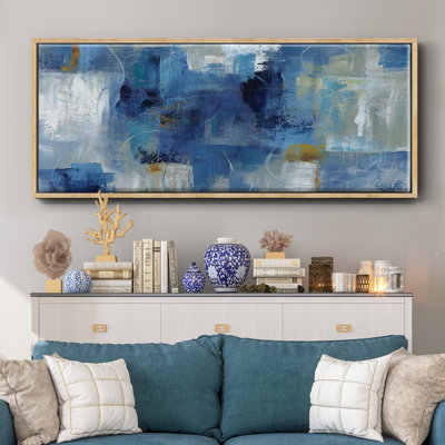 Bleu matin - toile encadrée