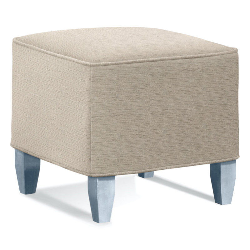 Brooklyn Square Ottoman, Brown Geometric, 0456-33, Sea Glass