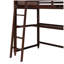 Lit mezzanine simple avec tiroirs et bureau, lit mezzanine en bois avec tablettes-1017511385