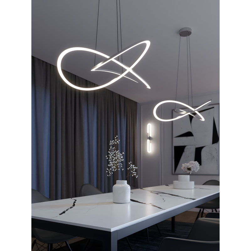 Chalfont LED Pendant Light, 7.25" H x 31.50" W x 31.50" D, Satin Nickel