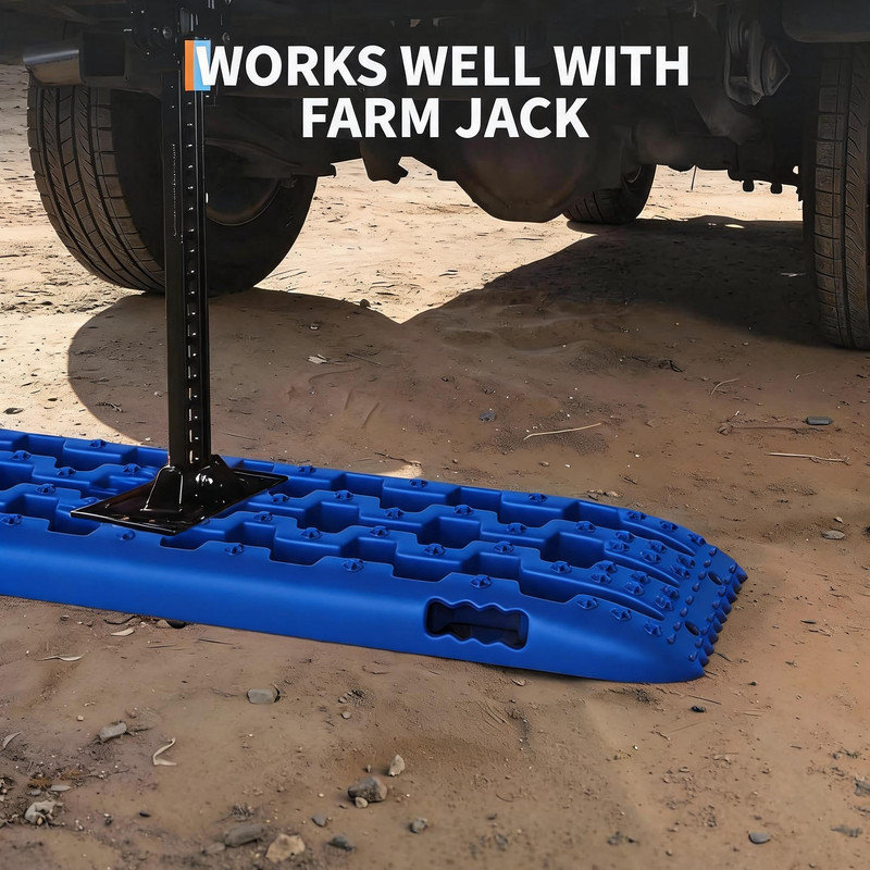 Paquet de 2 planches de traction à récupération, 27,2 pouces, noir - capacité de 10 tonnes, fonction pelle, antidérapant et résistant aux rayons UV, pour le sable, la boue, la neige et la glace
