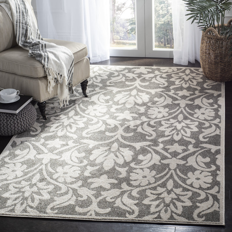 Tapis à motif floral Cirila, Rectangle 8 pi x 10 pi