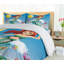 Ensemble de housse de couette en microfibre bleu sirène-71506484