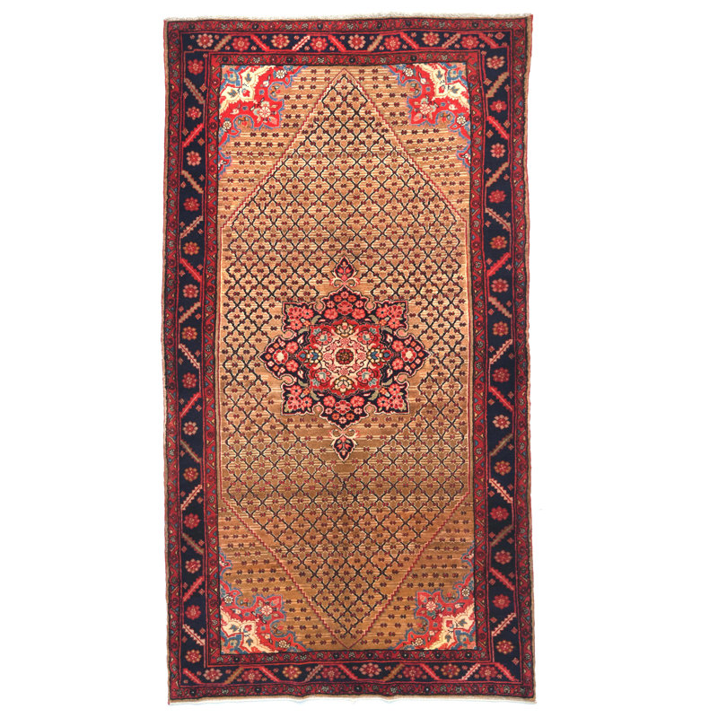 Tapis oriental kaki tribal 5 x 10 One-of-a-Kind