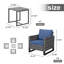 Chaise de patio avec coussins Nazime-1047542306