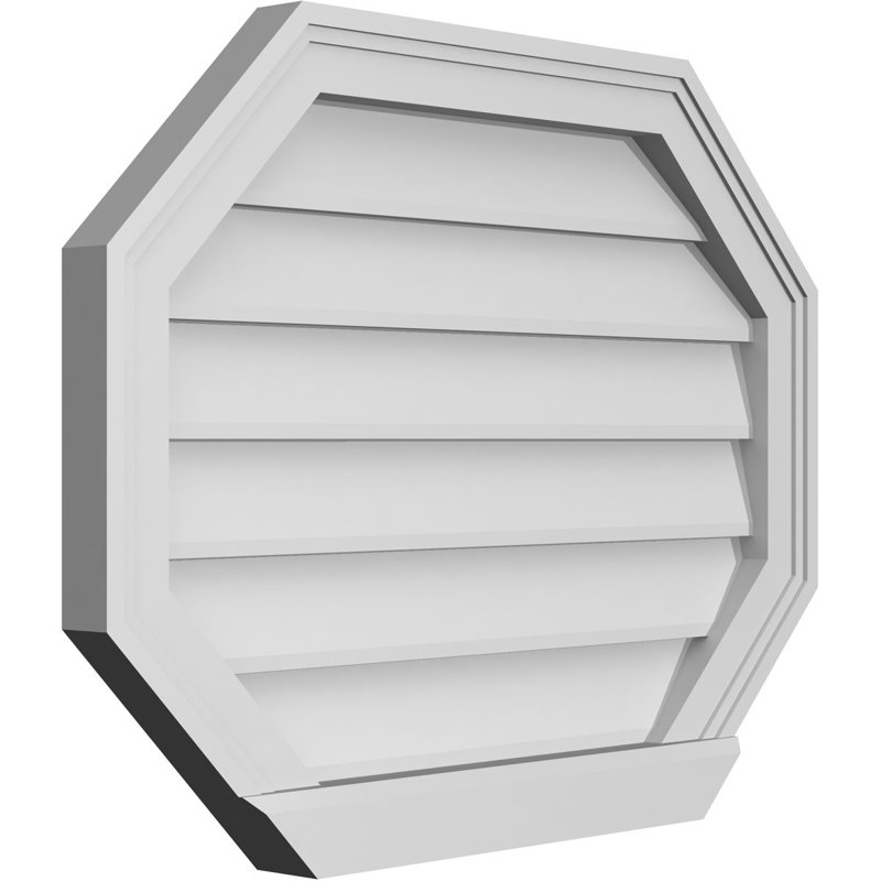 Évent horizontal gondole allongé en surface octogonal Signature, H 20 po x l 26 po x P 2 po