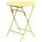 Outdoor 3 Patio Bistro In Yellow - Foldable Metal Table & Chairs For Decks 3 Piece Poolside Dining