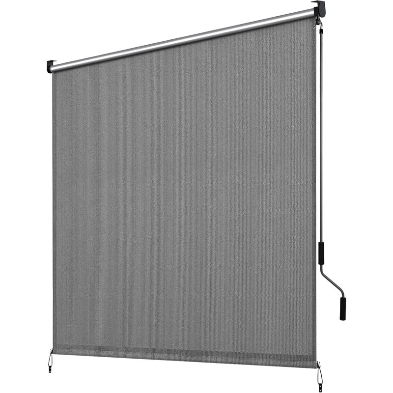 Hls024kd-1 Hdpe Vertical Patio Shade Sail, 180cm, Dark Grey, 180cm H x 120cm W