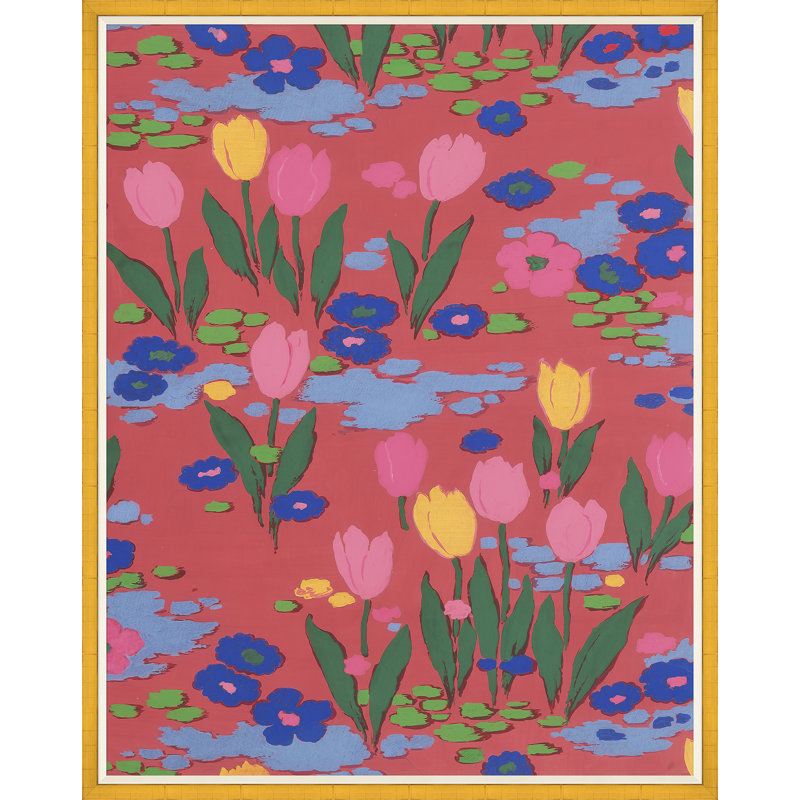 Tulips 2 Print by Paule Marrot, Gold Framed, 54" H x 43" W x 1.25" D