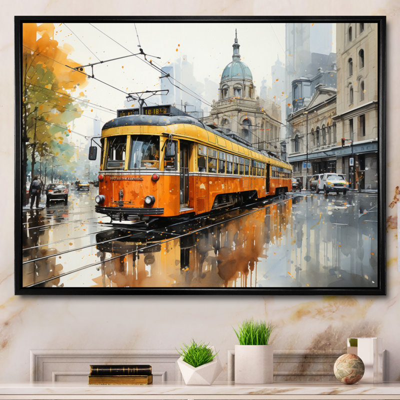 " Coral Beige Line Art Urban Sketching II ", H 34 po x l 44 po x P 1,5 po, Cadre flottant noir