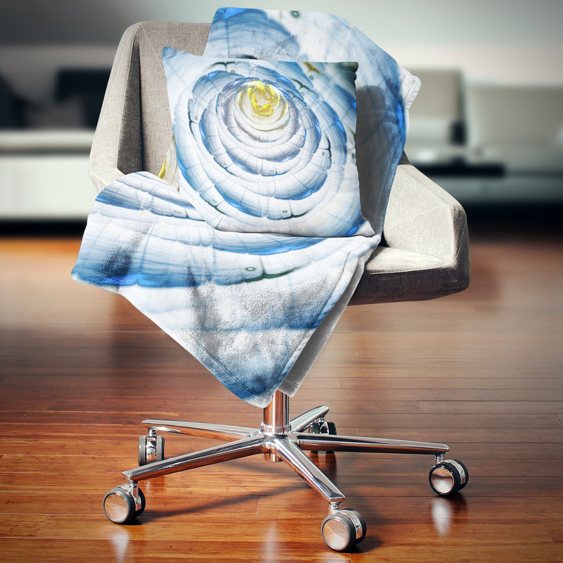 Coussin floral à fleurs fractales perfect perfect, 18 po x 18 po, Coussin décoratif