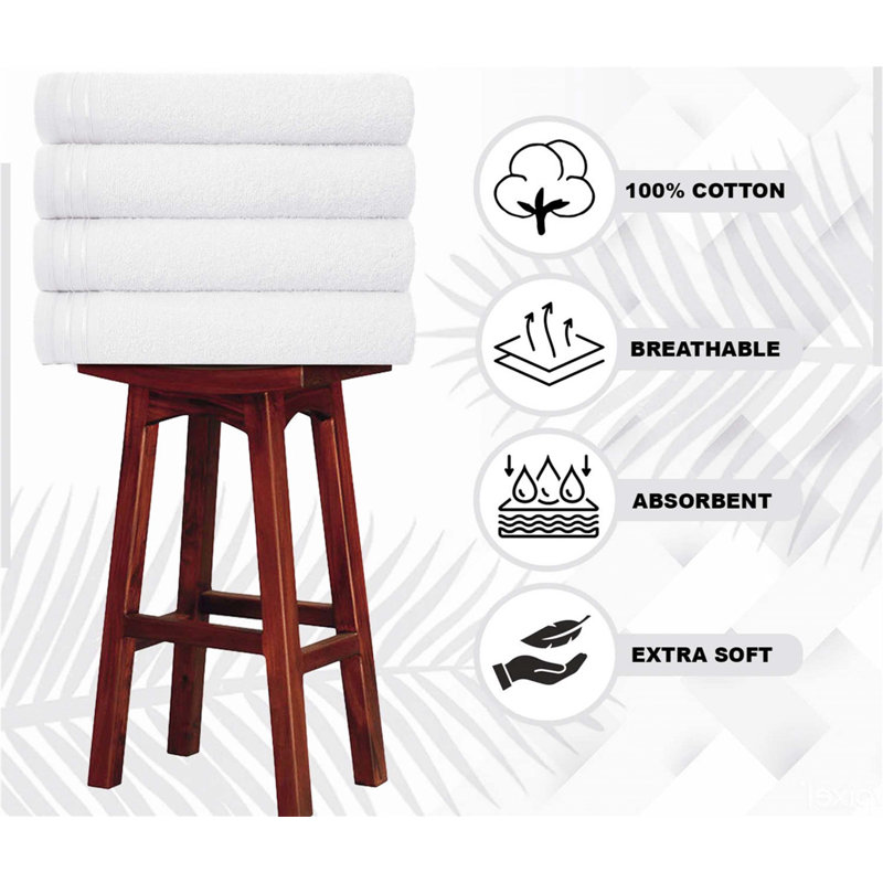 100% Cotton Bath Sheet, White