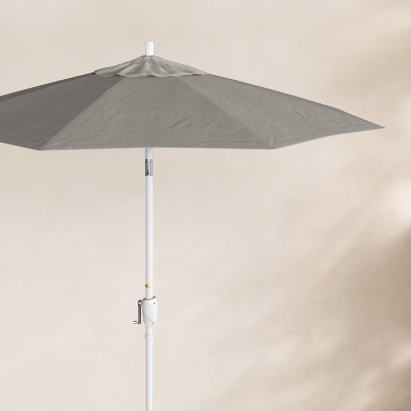 Parasol de marché 7,5', Sunbrella®, Blanc, Toile granit Sunbrella®
