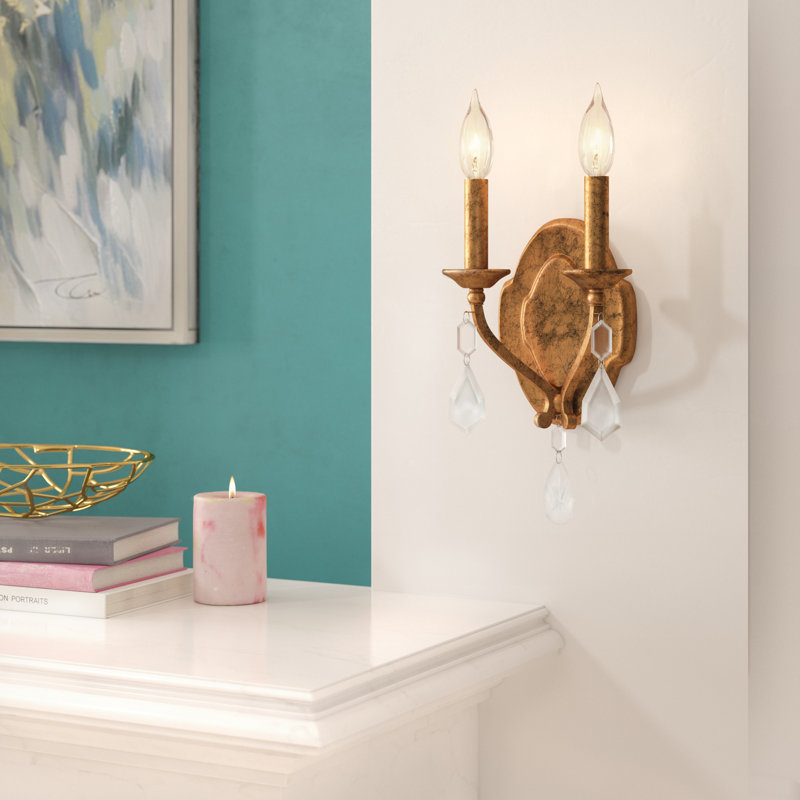 Blakely Candle Wall Light, Antique Gold