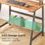 Bureau d'ordinateur 31,5 po pour petits espaces, bureau de bureau moderne avec tablette de rangement et support pour écran-392189958
