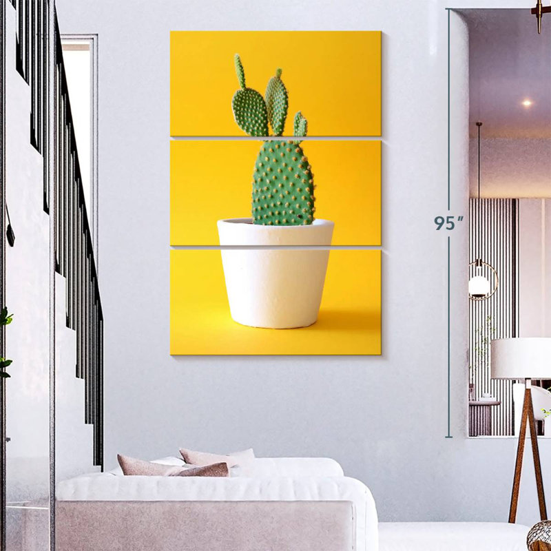 Potted Prickly Pear Cactus, 57" H x 36" W