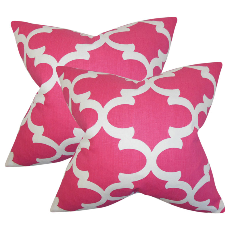 Square Pillow Cover & Insert, Pink