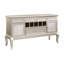 Buffet moderne avec 3 tiroirs, porte-bouteilles et tablettes réglables