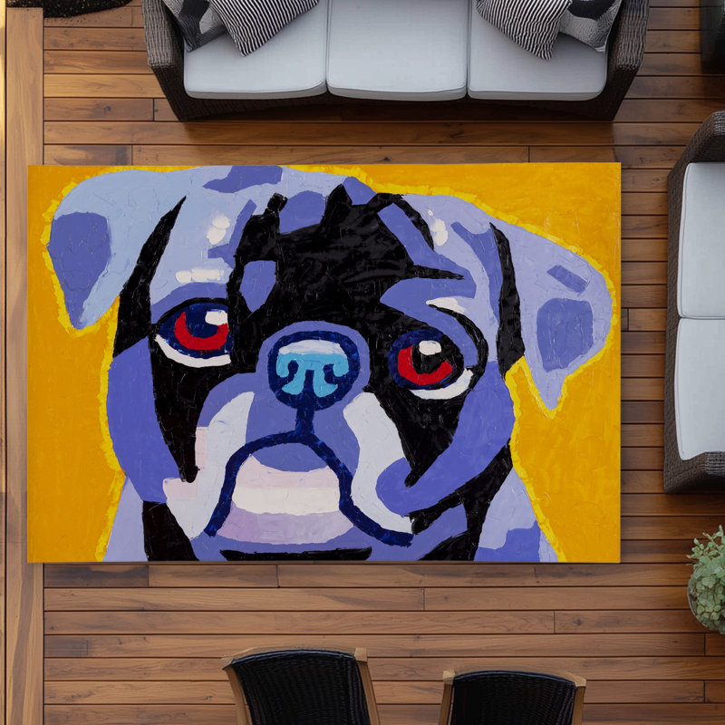 East Urban Home Flash the Pug Outdoor Area Rug | Stylish Living Room ...