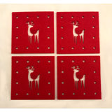 Polyester Square 4 Piece Coaster Set