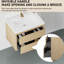 Lavabo de meuble-lavabo de salle de bain 30 po. Magnifique beauté en chêne naturel. Rangement en forme de U. Comptoir en résine de pierre. Tiroir à fermeture en douceur pour un fonctionnement silencieux. Installation simple. 24V15-30Non 30 po avec lavabo.