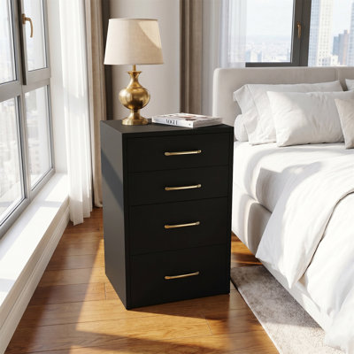 Ensemble de coiffeuse à miroir avec un plateau en verre transparent et trois tiroirs, conçu pour la chambre à coucher