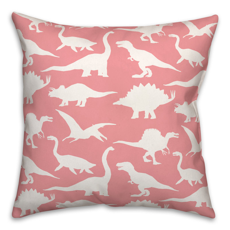 Throw Pillow, Pink/White